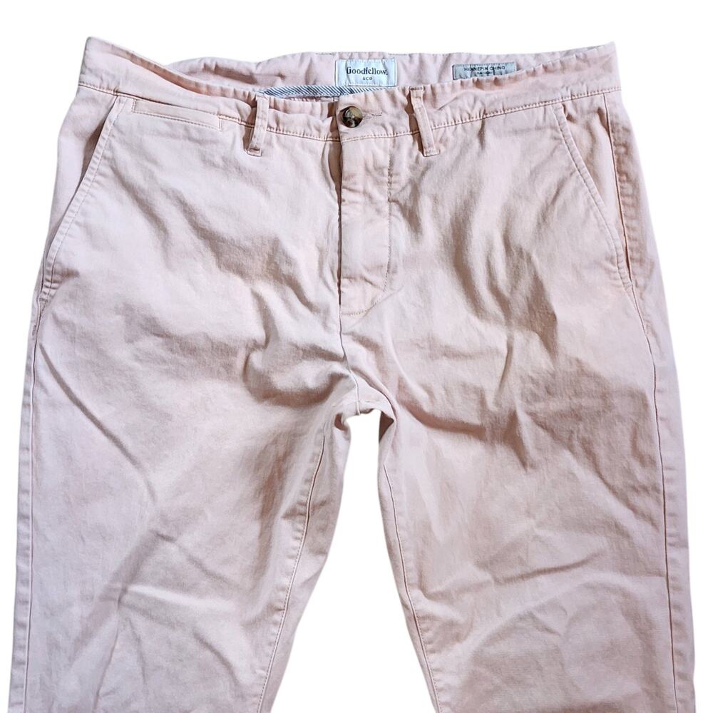 Goodfellow Mens Slim Straight Hennepin Chino Pants Size 34 X 30 Pink Khaki - Picture 3 of 9